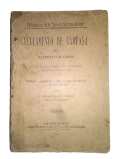 Reglamento de campaña del ejercito Aleman. Mariano Rubio y Bellver