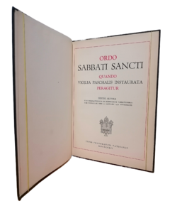 Ordo Sabbati Sancti: Quando Vigilia Paschalis Instaurata Peragitur.