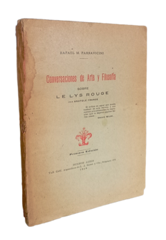 Rafael M. Parravicini. Conversaciones de arte y filosofía sobre Le Lys Rouge.