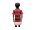 camisa - flamengo - home - 1 - kit - infantil - vermelho - preto - branco - short - adidas - criança - escudo - bordado - 23/24 - 3 listras no ombro - listrada -   gola - arredondada - 2 png .