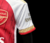 camisa - arsenal - home- 1 - kit - infantil - vermelha - branca - dourada - 3 listras no ombro - 23/24 - adidas - criança - emirates fly better - escudo- bordado - 4 png . 