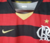 camisa - flamengo - home - 1 - 08/09- listrada - preta - vermelha - nike - escudo - bordado - torcedor - masculina - gola - v -5 png .