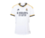 Camisa Titular Real Madrid, Temporada 2023/2024, Branca, Gola em V, Azul Marinho, Branco, Dourado, Escudo do Real Madrid, Logo Adidas, ¡Hala Madrid!, Futebol, Moda Esportiva , feminina, home, 1 , torcedor , adidas , emirates fly better , 1 png 