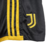 kit- infantil- juventus- home- 1 - criança- preta - branca- amarela- listrada- conjunto- adidas- escudo- bordado- gola- v- 8 png.