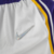 Short Los Angeles Lakers Nike - Branco com detalhes roxo e amarelo - DL ESPORTS / CAMISAS DE TIMES EUROPEUS E NACIONAIS 