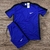 Conjunto masculino Nike Dry-Fit na cor azul, composto por camiseta e short, com logo Nike em branco.