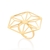 Maxi anel hexágono rommanel folheado a ouro - comprar online