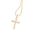 Pingente rommanel cruz folheado a ouro com zircônias Branco Cód. 542663 - comprar online