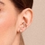 Brinco rommanel ear cuff folheado a ouro com zircônais e pérolas sintéticas Branco com perola Cód. 526936 - Rommanel loja Virtual 
