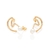 Brinco rommanel ear cuff folheado a ouro com zircônais e pérolas sintéticas Branco com perola Cód. 526936 - comprar online