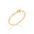 Anel Rommanel skinny ring folheado a ouro com coração - comprar online