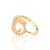 Anel skinny espiral rommanel folheado a ouro com zircônias - comprar online