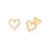 Brinco coração Rommanel folheado a ouro com zircônias - comprar online