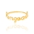 Anel Rommanel skinny ring folheado a ouro com escrita abençoada - comprar online