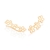 Brinco ear cuff flores folheado a ouro - comprar online