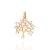 Pingente rommanel árvore da vida folheado a ouro com zircônias Branco Cód. 542680