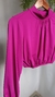 Cropped manga longa fucsia M (40) - loja online