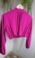 Cropped manga longa fucsia M (40)