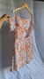 Vestido laranja floral Boca no Mundo | P (38) - Ellas Brechó