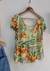 Blusa verde floral Holin Stone | M (40)