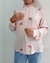 Camisa rosa bordada Lemise | Tamanho M (42)