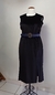 Vestido longo preto em veludo | Tamanho XGG (46/48) - loja online