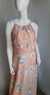 Vestido longo floral tom pêssego P (38) - comprar online