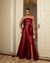 Vestido longo marsala