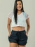 Cropped Zarah em tela furadinha academia poliamida - comprar online