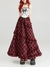 KEIKO Retro Red Plaid Half-Length Skirt 24 Summer Literary Elastic High Waist A-line