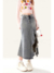 MZVZ retro fishtail split denim skirt women's - buy online