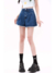 MZVZ dark blue lace stitching denim shorts women's - online store