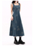 MZVZ retro new Chinese style embroidery suspender denim dress - buy online