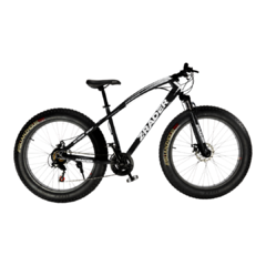 BICICLETA FAT BIKE CÂMBIO SHIMANO 21 MARCHAS ARO 26 PNEU LARGO MOUNTAIN BIKE JAGUAR Z-RADER - PRETA