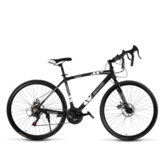 BICICLETA DE ALUMINIO SPEED 700c C/ 21 MARCHAS SHIMANO - COR PRETA