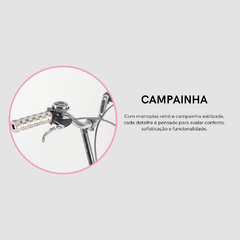 BICICLETA EM ALUMÍNIO FEMININA RETRÔ ARO 26 - COR ROSA - comprar online