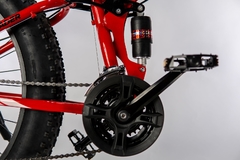 Imagem do BICICLETA FAT BIKE DOBRÁVEL CÂMBIO SHIMANO AÇO CARBONO ARO 26 FAT PNEU LARGO 21 MARCHAS MOUNTAIN BIKE Z-RADER - VERMELHA