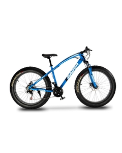 BICICLETA FAT BIKE CÂMBIO SHIMANO ARO 26 PNEU LARGO MOUNTAIN BIKE JAGUAR Z-RADER - AZUL/BRANCO