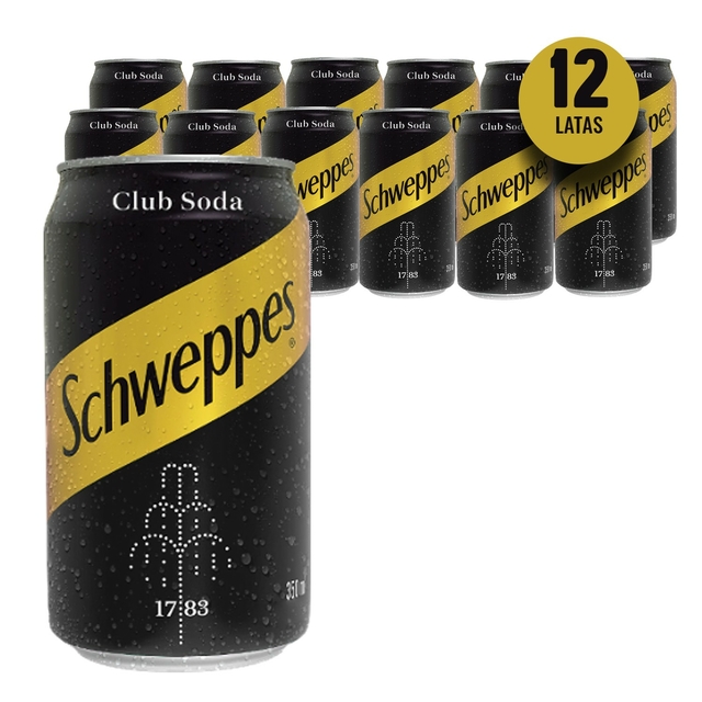 Club Soda Schweppes 350ml 12 Latas