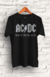 Camiseta Algodão " ACDC " com estampa em Serigrafia na cor Prata