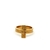 anillo oro amarillo cruz satinado