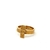 anillo oro amarillo cruz satinado - comprar online