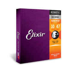 Encordoamento Elixir Acoustic Guitar Nanoweb Phosphor Bronze 0.10/0.47 Extra Light 16002 na internet