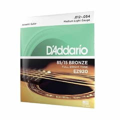 Encordoamento Violão D'Addario 0.12 Bronze 85/15 EZ920