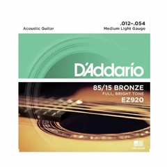 Encordoamento Violão D'Addario 0.12 Bronze 85/15 EZ920 - comprar online