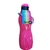 Garrafa Squeeze Neon de Plástico 600ml na cor rosa, com tampa e alça para transporte, destacando o rótulo BPA Free.