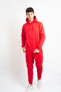 Hoodie En Algodon Rojo