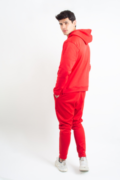 Hoodie En Algodon Rojo - comprar online