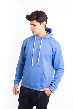 Hoodie En Algodon Azul Bb - comprar online