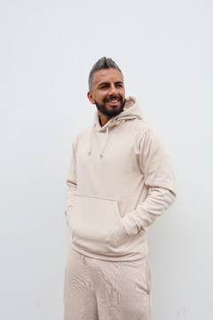 Hoodie En Algodon Beige - comprar online